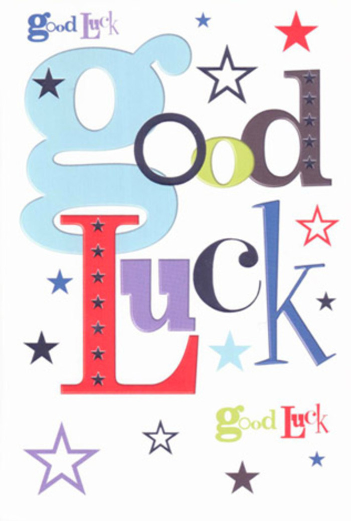 There's an electric charm to this wishes-filled card, reflecting the vibrancy of everyday life in Peckham. The design feels like the friendly cheer of passersby outside local coffee shops, where community spirit flourishes. Each letter jumps forth in joyful colours: wide, powder-blue characters shine against slender curls of midnight black, exuberant notes of bright red, and soft, mossy greens. Dazzling stars in every shade scatter playfully across the pristine white card, reminiscent of summer festival bunting swinging above Rye Lane. The composition breathes with generous white space, allowing the dynamic ensemble of colours and fonts to dance energetically-like a crowd cheering on a friend's bold new venture. The artistry is evident in every detail, with a silky-smooth surface inviting fingertips to linger. This card is more than a good luck message: it's a talisman charged with hope and friendly encouragement, ready to travel from Flowers Peckham into the hands of someone about to start a new chapter, their dreams shimmering like the night sky over the heart of the community.